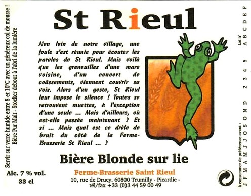 etiquette BRASSERIE SAINT-RIEUL 40