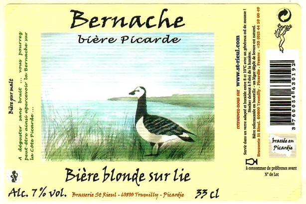 etiquette BRASSERIE SAINT-RIEUL 45