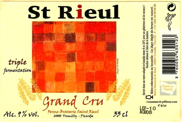 etiquette BRASSERIE SAINT-RIEUL 47