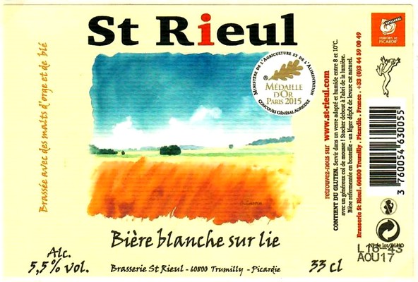 etiquette BRASSERIE SAINT-RIEUL 55