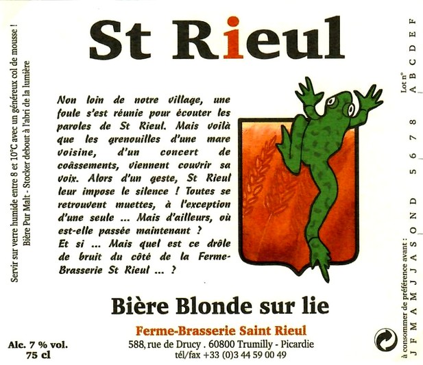 etiquette BRASSERIE SAINT-RIEUL 57