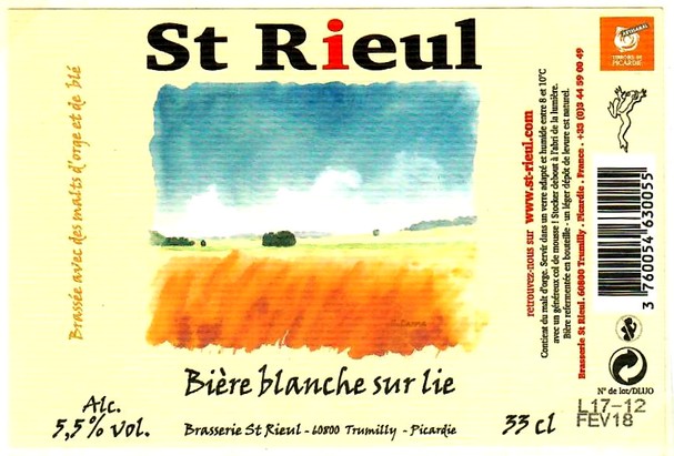 etiquette BRASSERIE SAINT-RIEUL 62