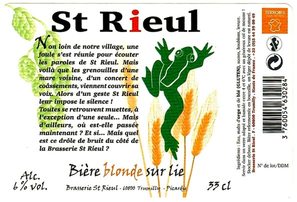 etiquette BRASSERIE SAINT RIEUL 66