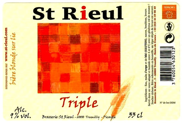 etiquette BRASSERIE SAINT RIEUL 68