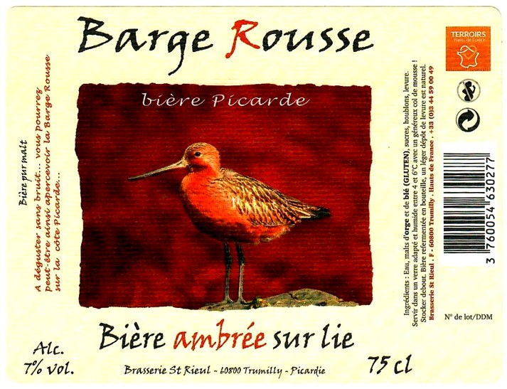 etiquette BRASSERIE SAINT RIEUL 69