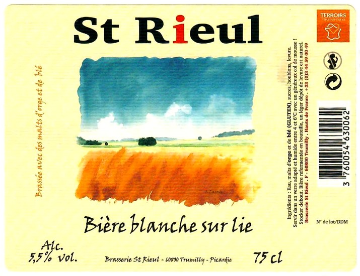 etiquette BRASSERIE SAINT RIEUL 70