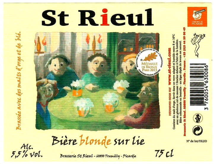 etiquette BRASSERIE SAINT RIEUL 71