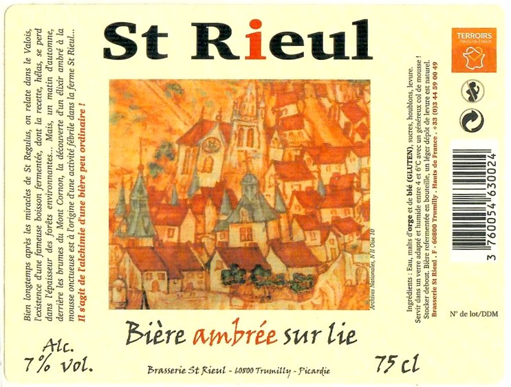 Etiquette BRASSERIE SAINT RIEUL 82