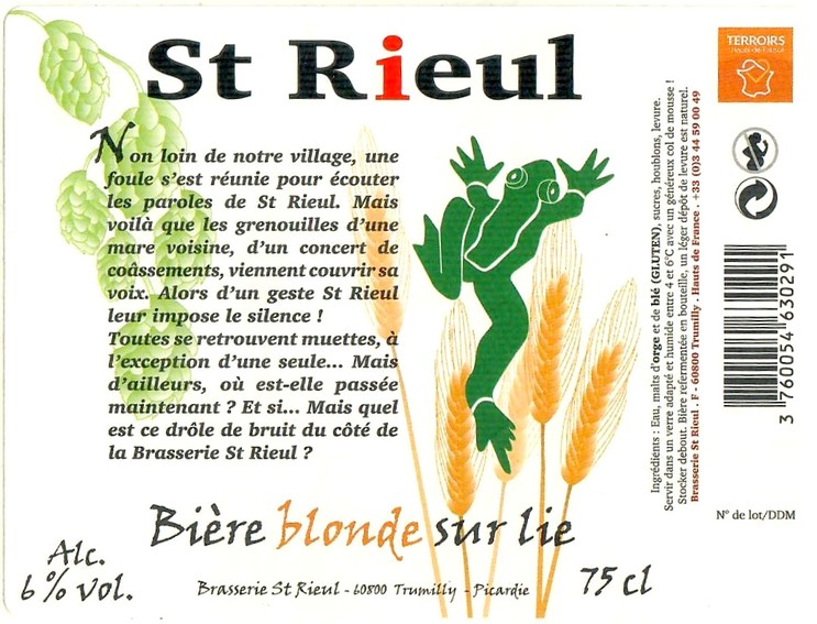 Etiquette BRASSERIE SAINT RIEUL 83