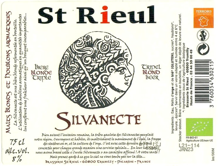 Etiquette BRASSERIE SAINT RIEUL 84