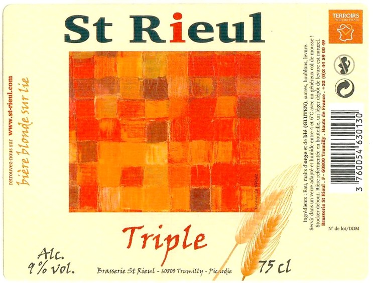 Etiquette BRASSERIE SAINT RIEUL 85