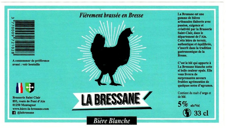 etiquette BRASSERIE SAINT-CLAIR 21