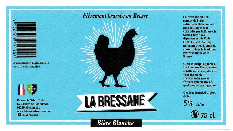 etiquette BRASSERIE SAINT-CLAIR 28