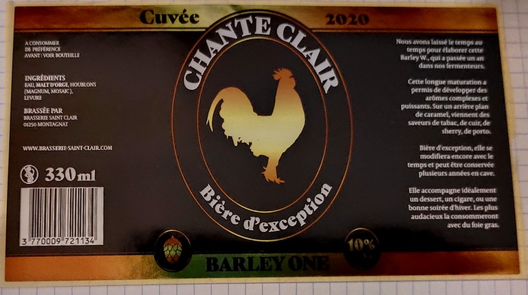 etiquette BRASSERIE SAINT CLAIR 32