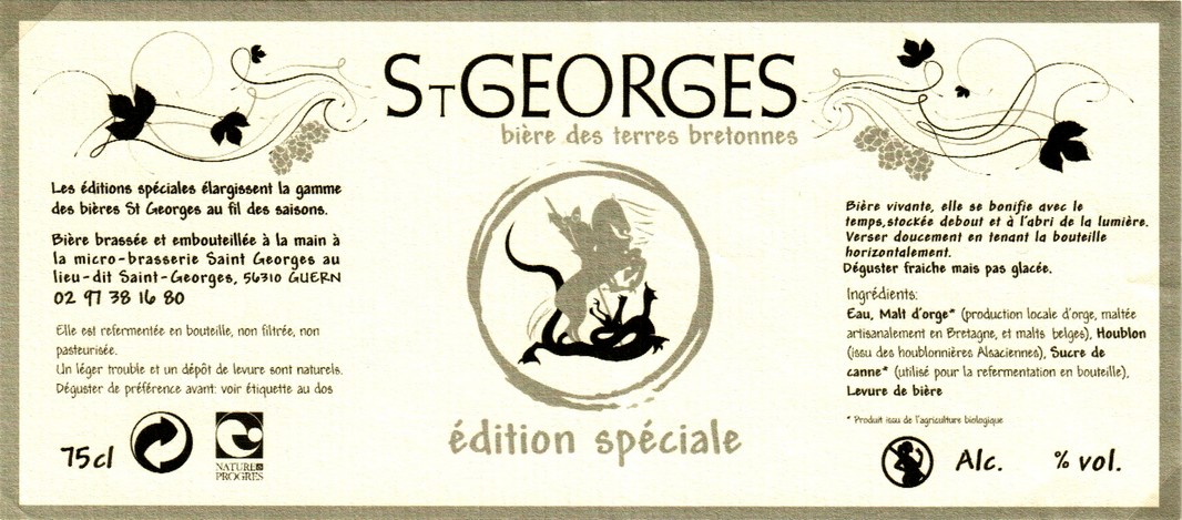 etiquette BRASSERIE SAINT-GEORGES 02