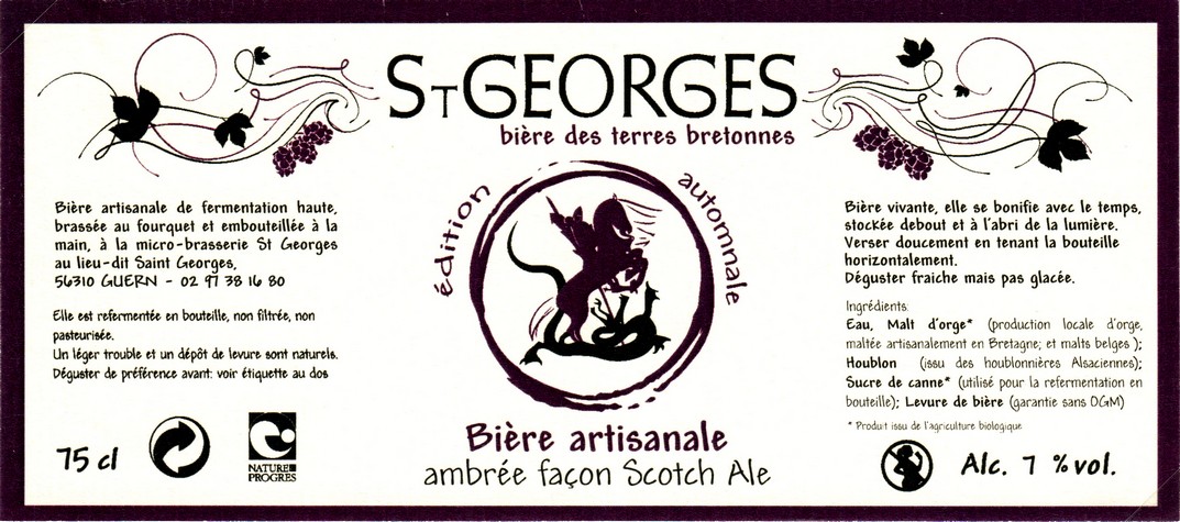 etiquette BRASSERIE SAINT-GEORGES 03