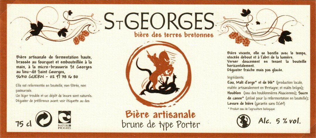 etiquette BRASSERIE SAINT-GEORGES 10