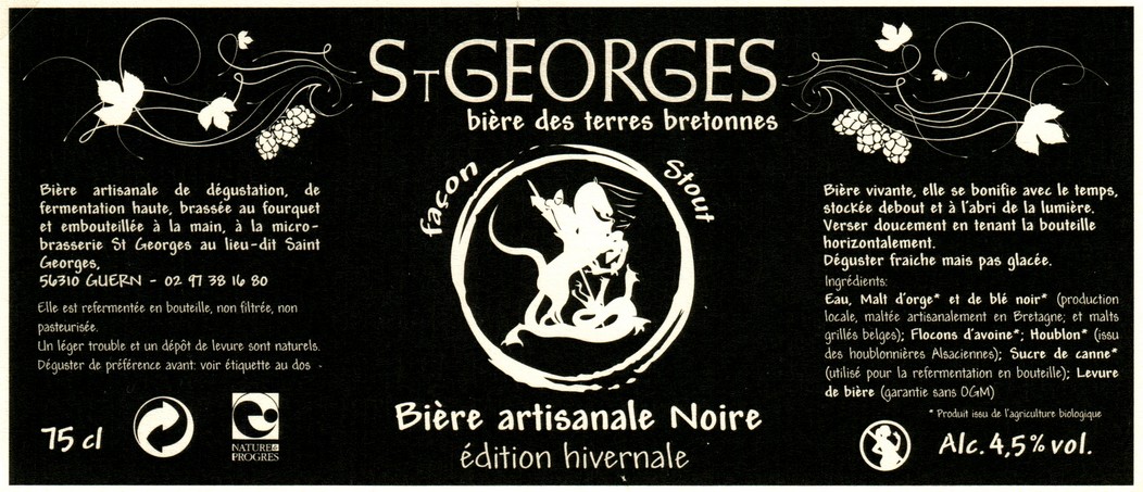 etiquette BRASSERIE SAINT-GEORGES 12