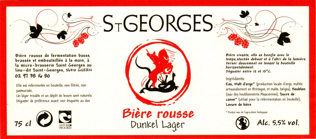 etiquette BRASSERIE SAINT-GEORGES 16