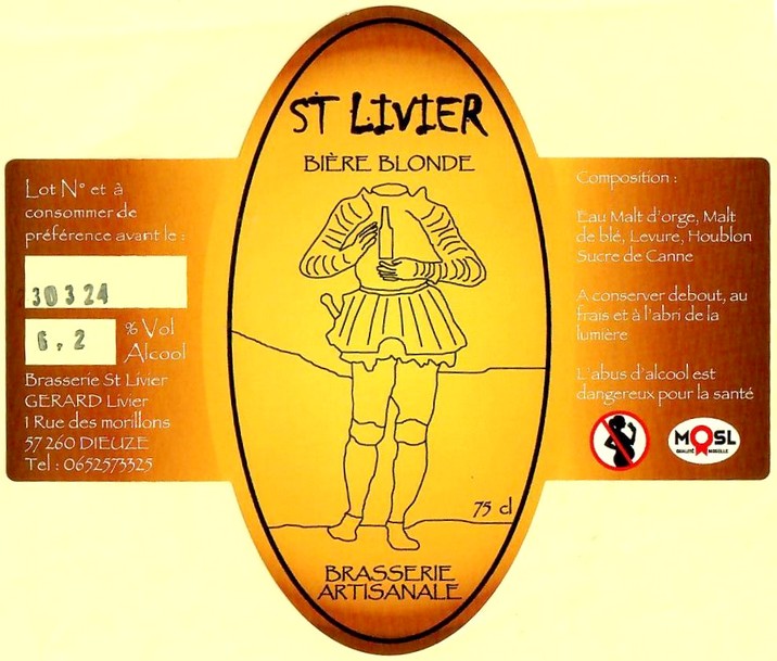 Etiquette BRASSERIE SAINT-LIVIER 03