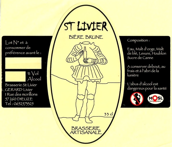 Etiquette BRASSERIE SAINT-LIVIER 05