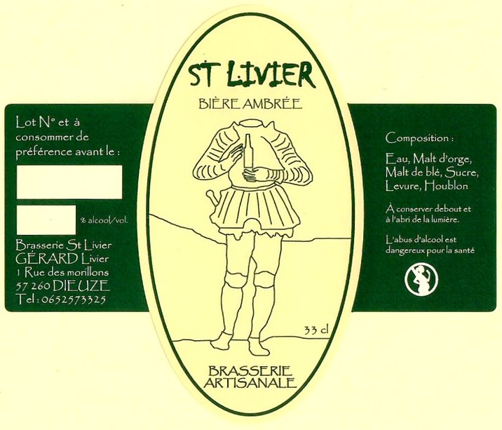 Etiquette BRASSERIE SAINT-LIVIER 06