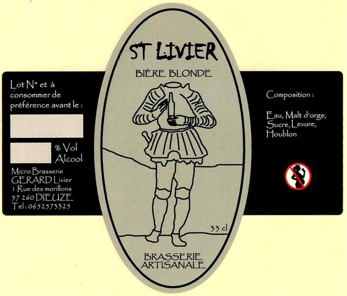 Etiquette BRASSERIE SAINT-LIVIER 10
