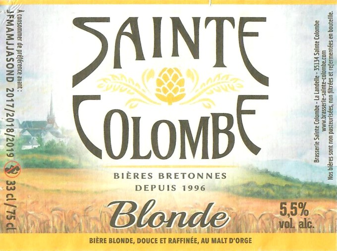 Etiquette BRASSERIE SAINTE COLOMBE 78