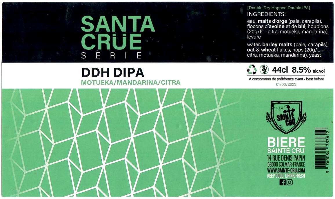 Etiquette BRASSERIE SAINTE-CRUCIENNE 43