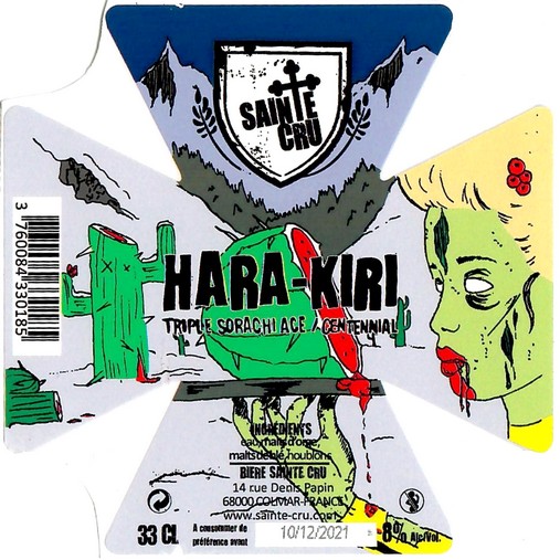 Etiquette BRASSERIE SAINTE CRUCIENNE 75