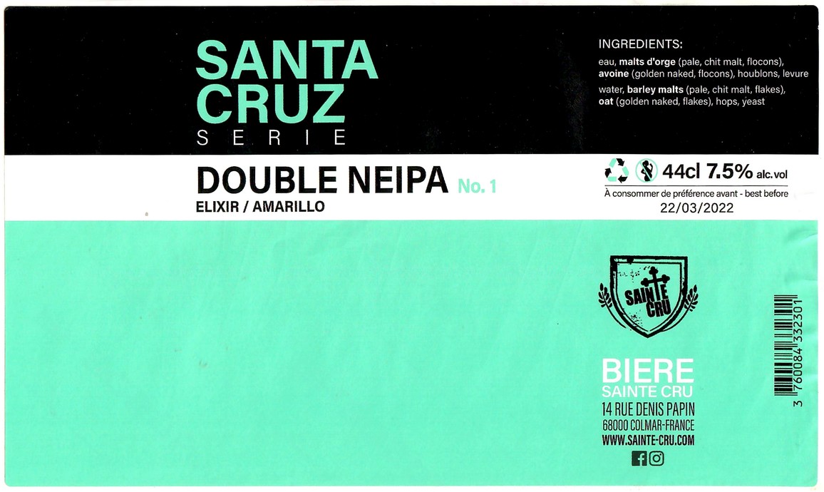 Etiquette BRASSERIE SAINTE CRUCIENNE 79