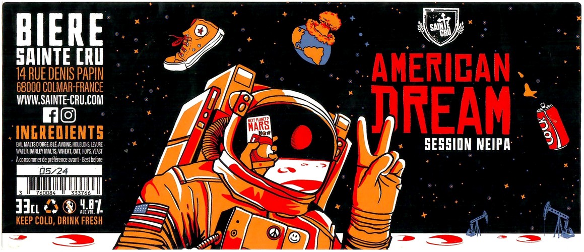 Etiquette BRASSERIE SAINTE CRUCIENNE 80