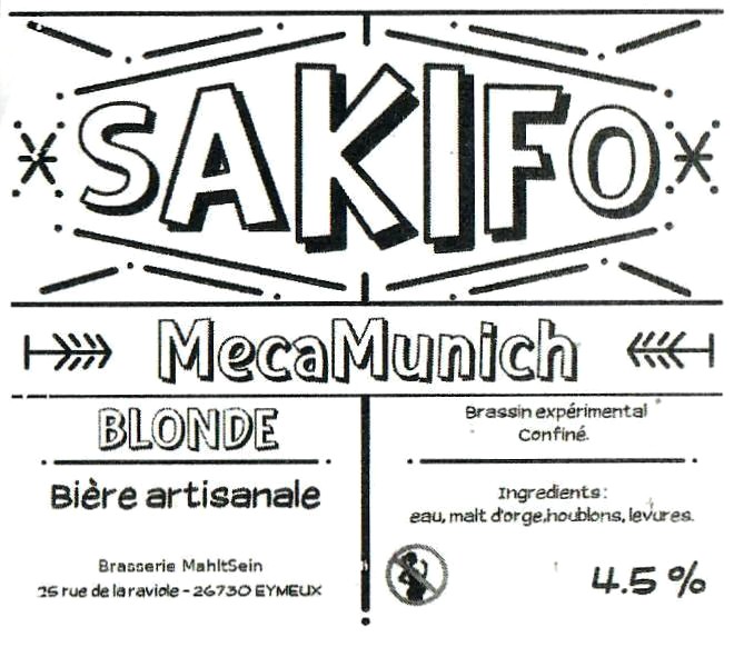 Etiquette BRASSERIE SAKIFO 01