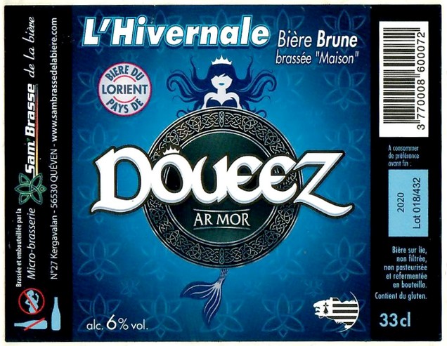 Etiquette BRASSERIE SAM BRASSE DE LA BIERE 13