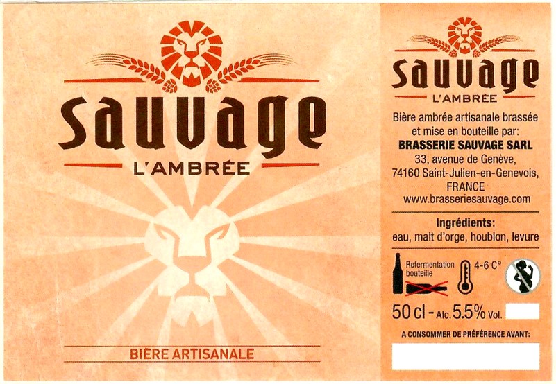 Etiquette BRASSERIE SAUVAGE 02