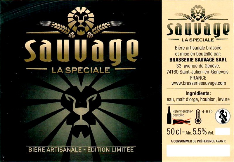 Etiquette BRASSERIE SAUVAGE 03