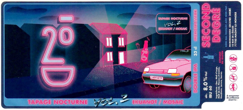 Etiquette BRASSERIE SECOND DEGRE 07