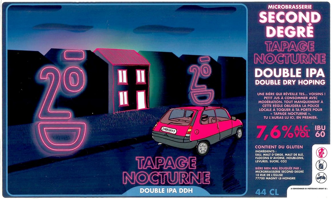 Etiquette BRASSERIE SECOND DEGRE 17