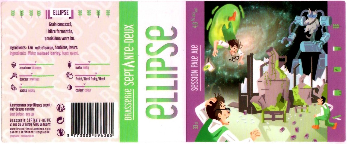 Etiquette BRASSERIE SEPTANTE DEUX 01