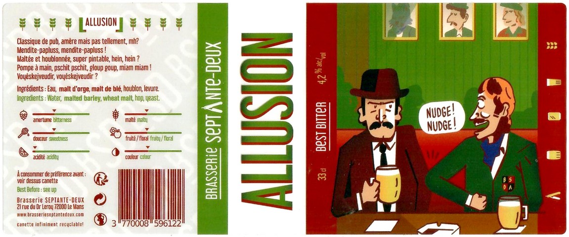 Etiquette BRASSERIE SEPTANTE DEUX 08