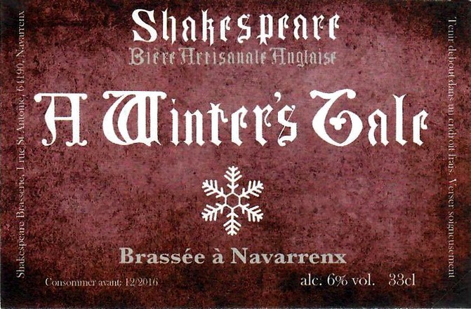 etiquette BRASSERIE SHAKESPEARE 01