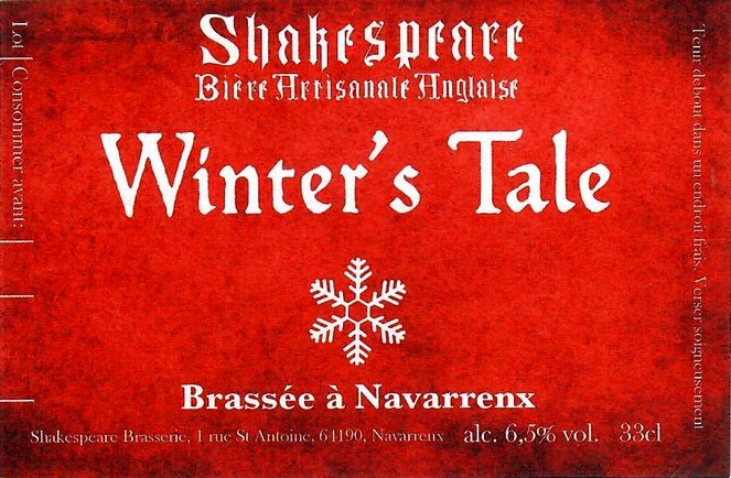 etiquette BRASSERIE SHAKESPEARE 14