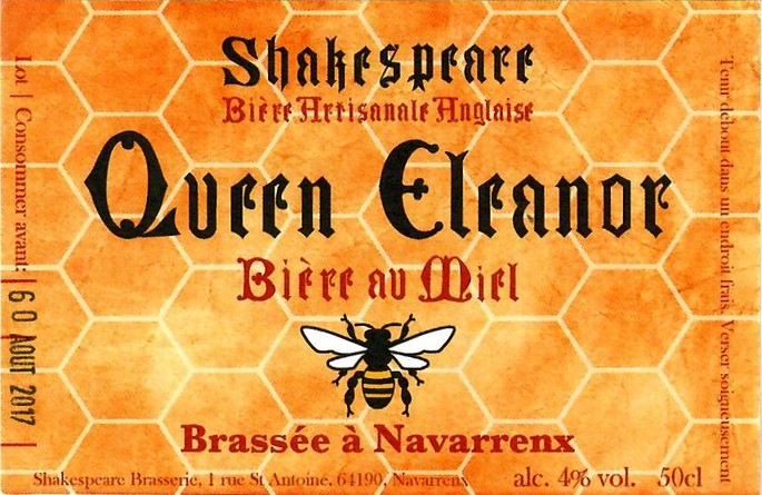 etiquette BRASSERIE SHAKESPEARE 15