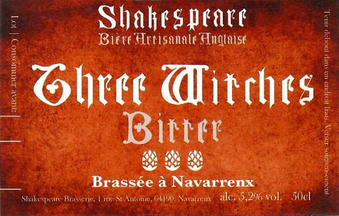 etiquette BRASSERIE SHAKESPEARE 17