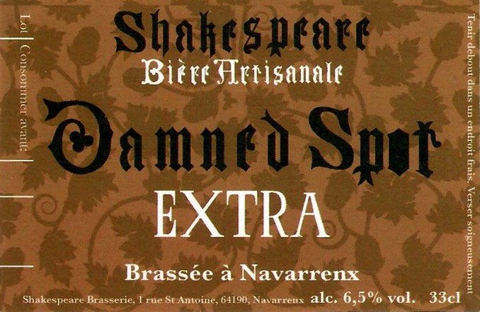 etiquette BRASSERIE SHAKESPEARE 18