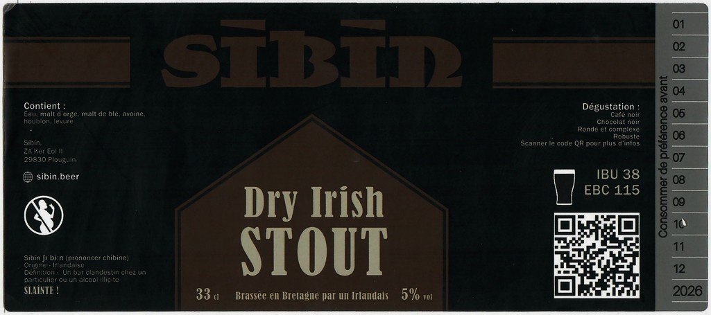 Etiquette BRASSERIE SIBIN 03