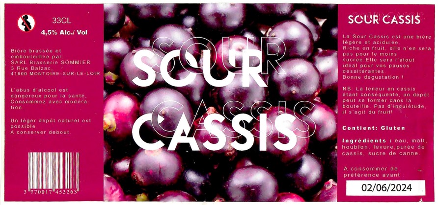 Etiquette BRASSERIE SOMMIER 17