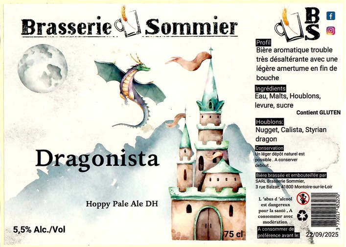 Etiquette BRASSERIE SOMMIER 19