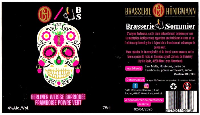 Etiquette BRASSERIE SOMMIER 23