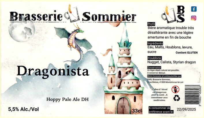 Etiquette BRASSERIE SOMMIER 33